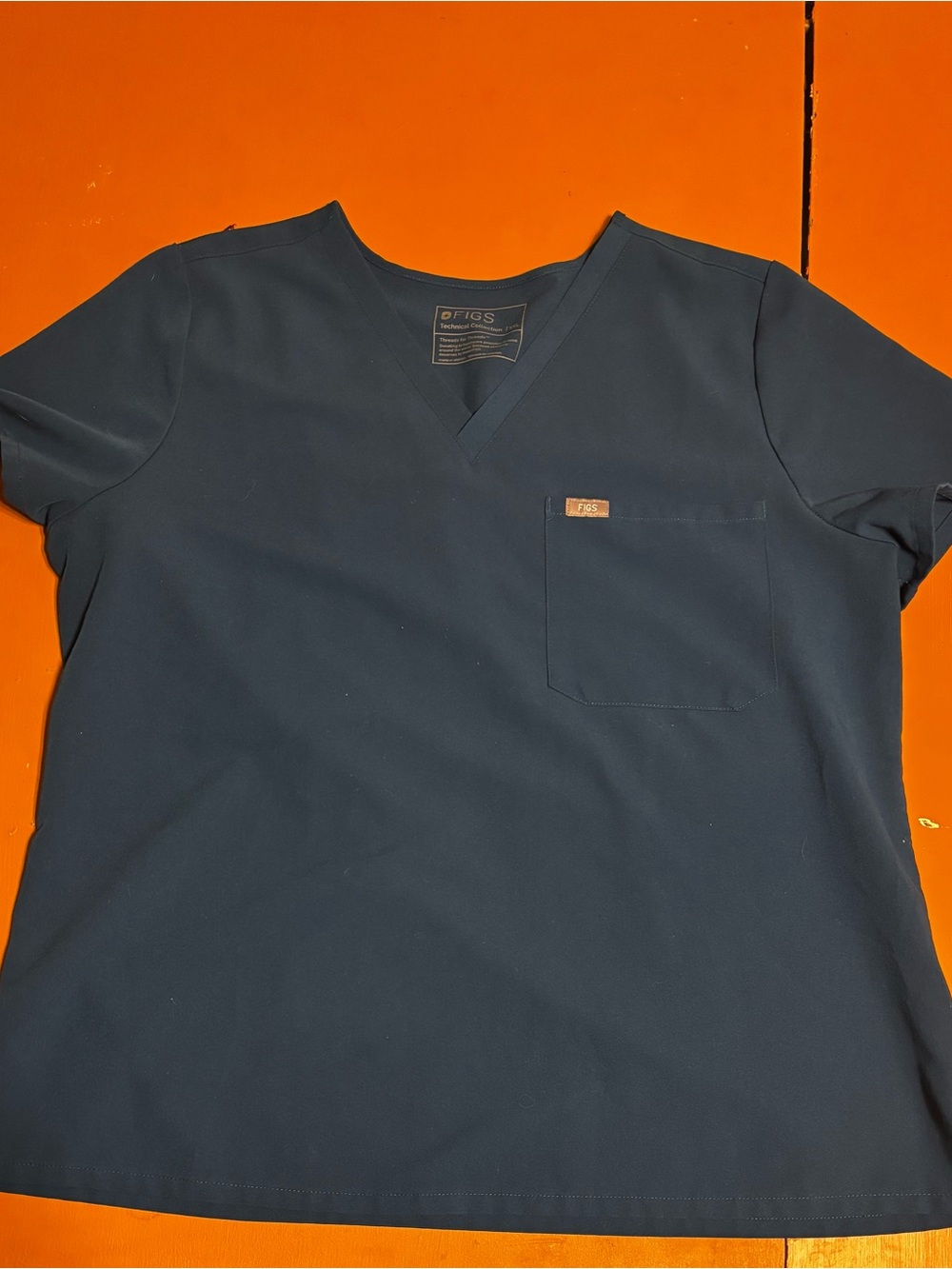 FIGS Women's Caribbean Blue V-Neck One Pocket Scrub Top